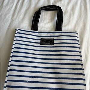 Scout Striped Tote Bag in Navy and White